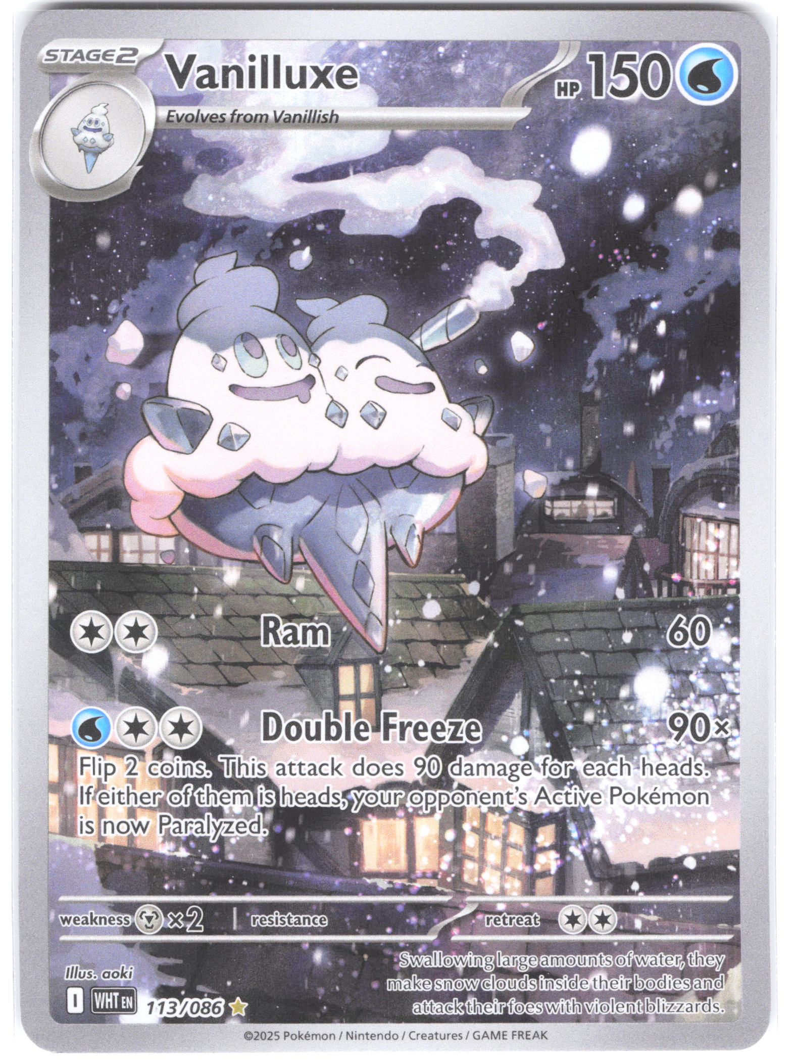 Vanilluxe White Flare Illustration Rare 113/086