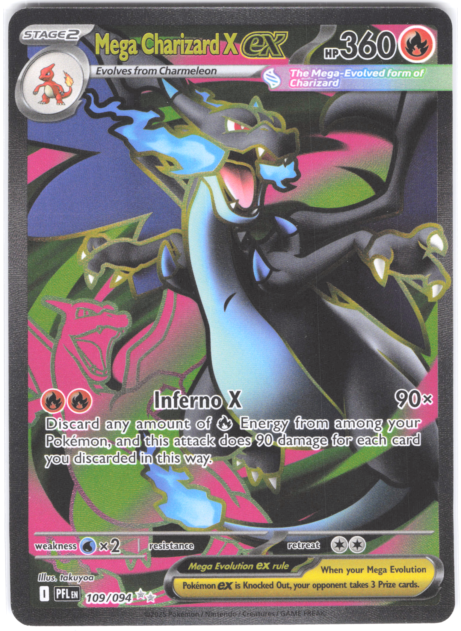 Mega Charizard X ex Phantasmal Flames Ultra Rare 109/094