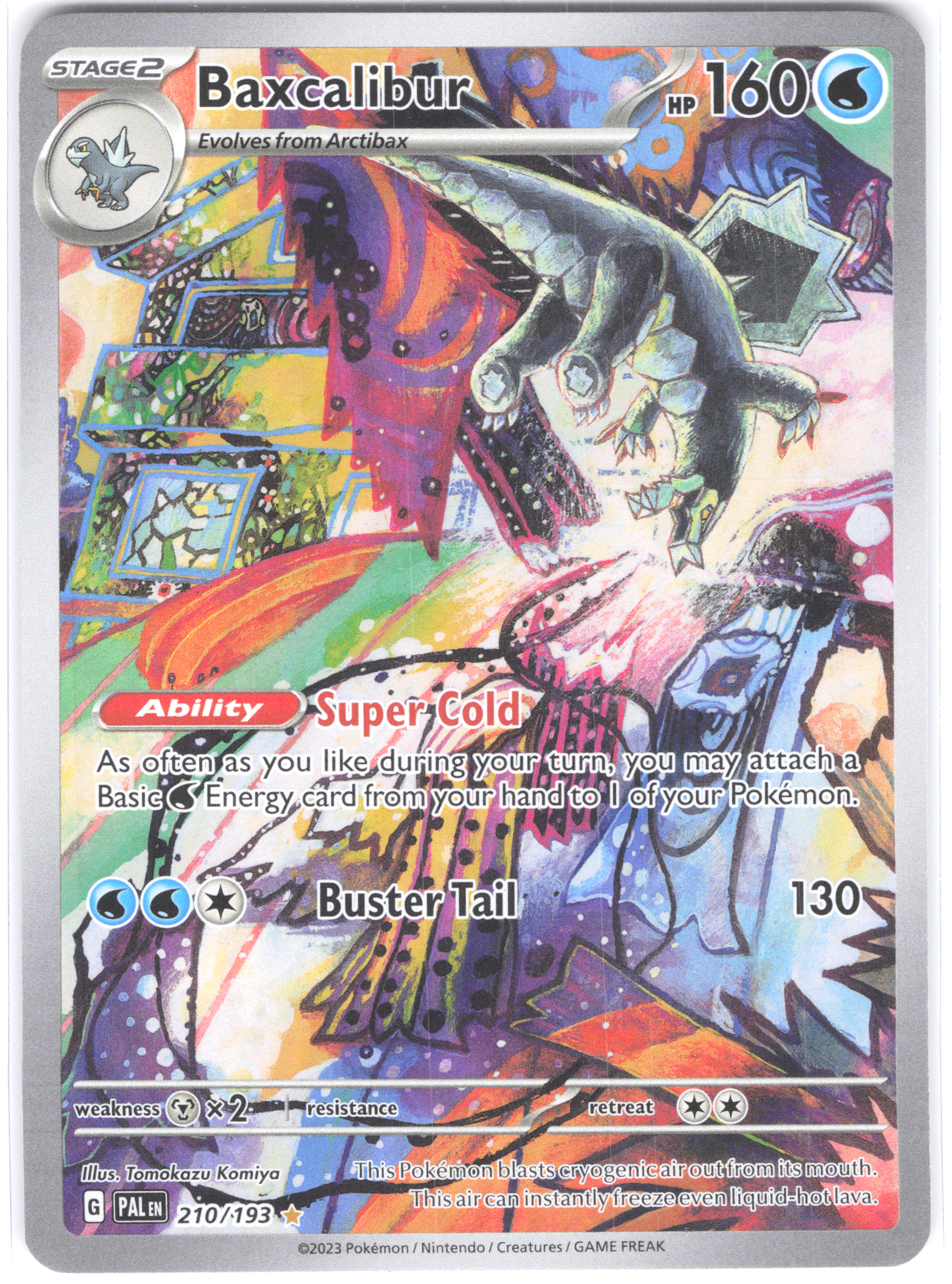 Baxcalibur Paldea Evolved Illustration Rare 210/193