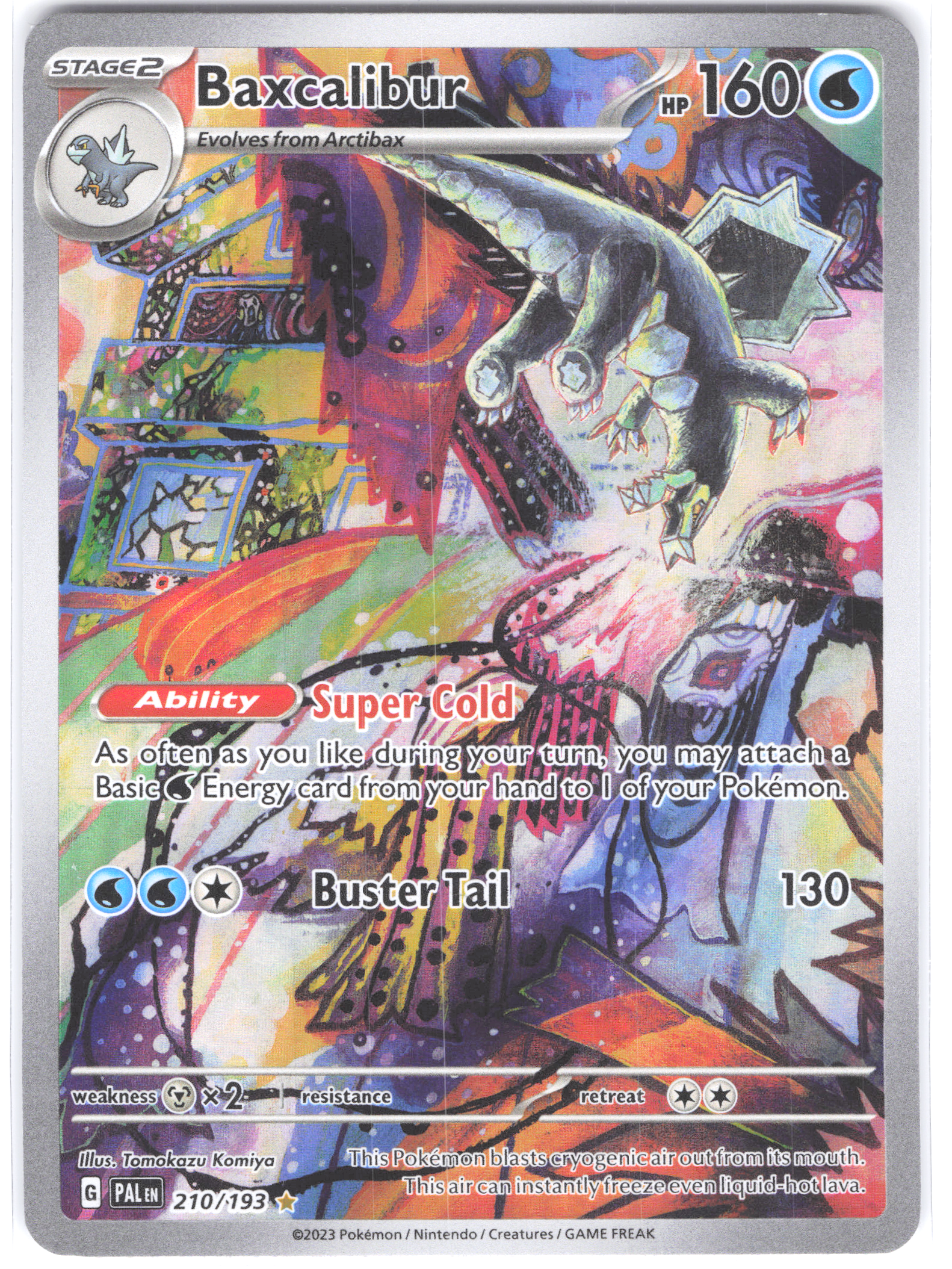 Baxcalibur Paldea Evolved Illustration Rare 210/193