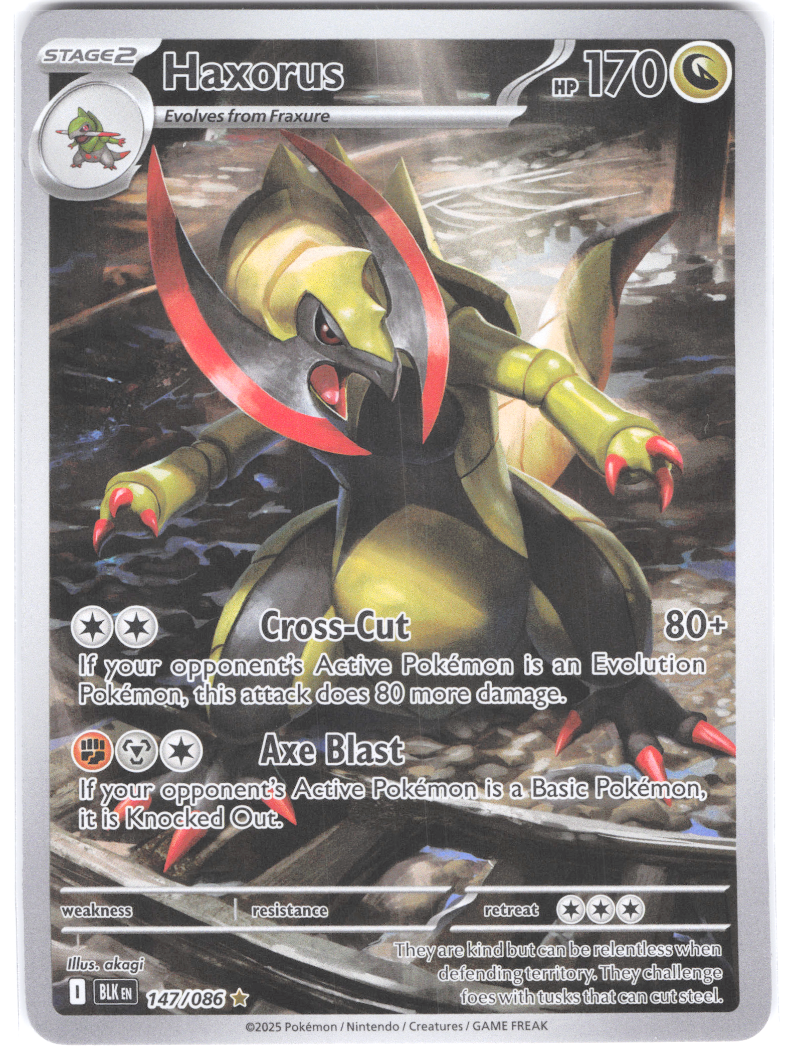 Haxorus Black Bolt Illustration Rare 147/086