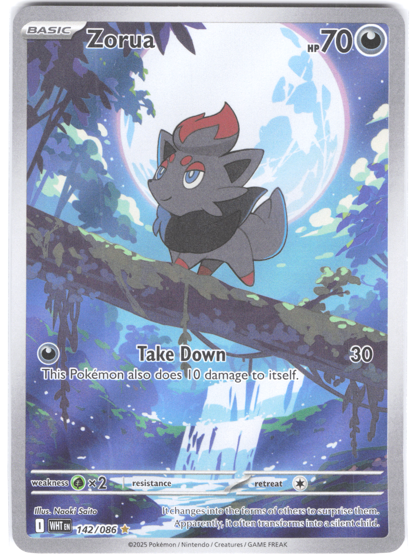 Zorua White Flare Illustration Rare 142/086