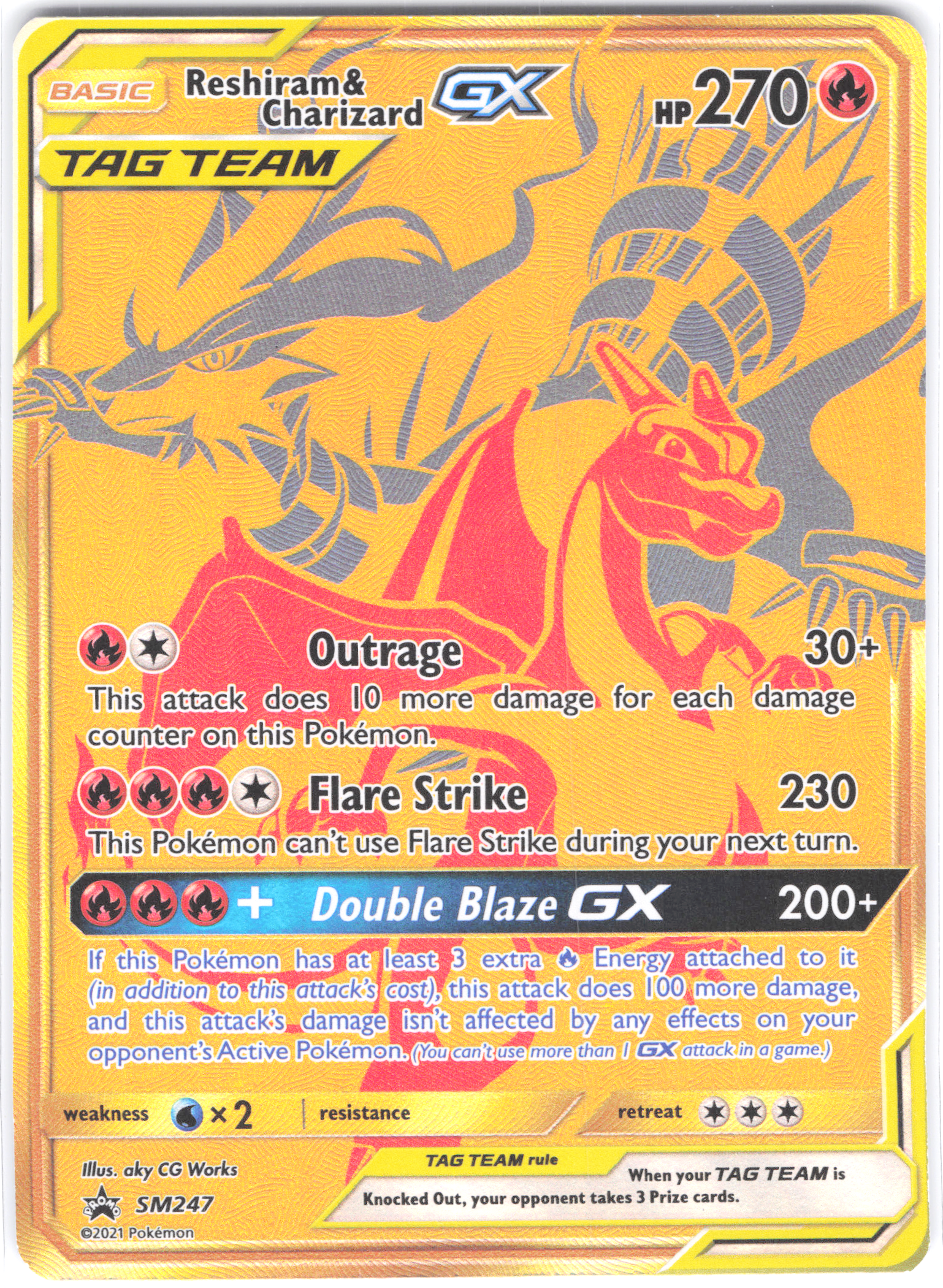 Reshiram & Charizard GX Sun & Moon Promo Promo SM247