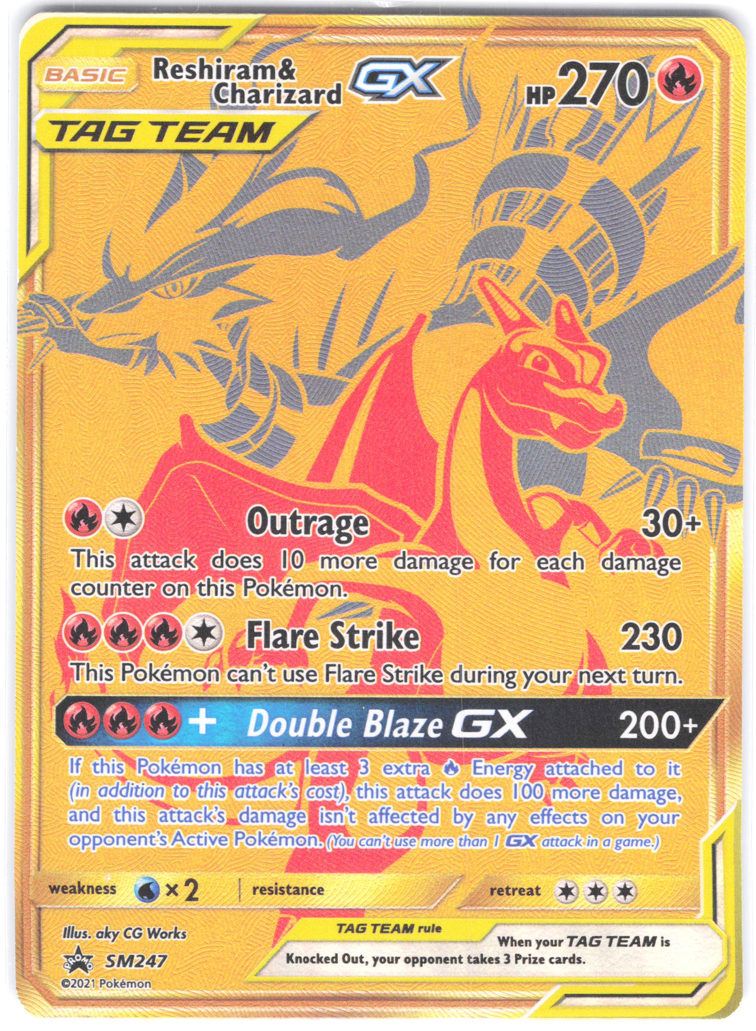 Reshiram & Charizard GX Sun & Moon Promo Promo SM247