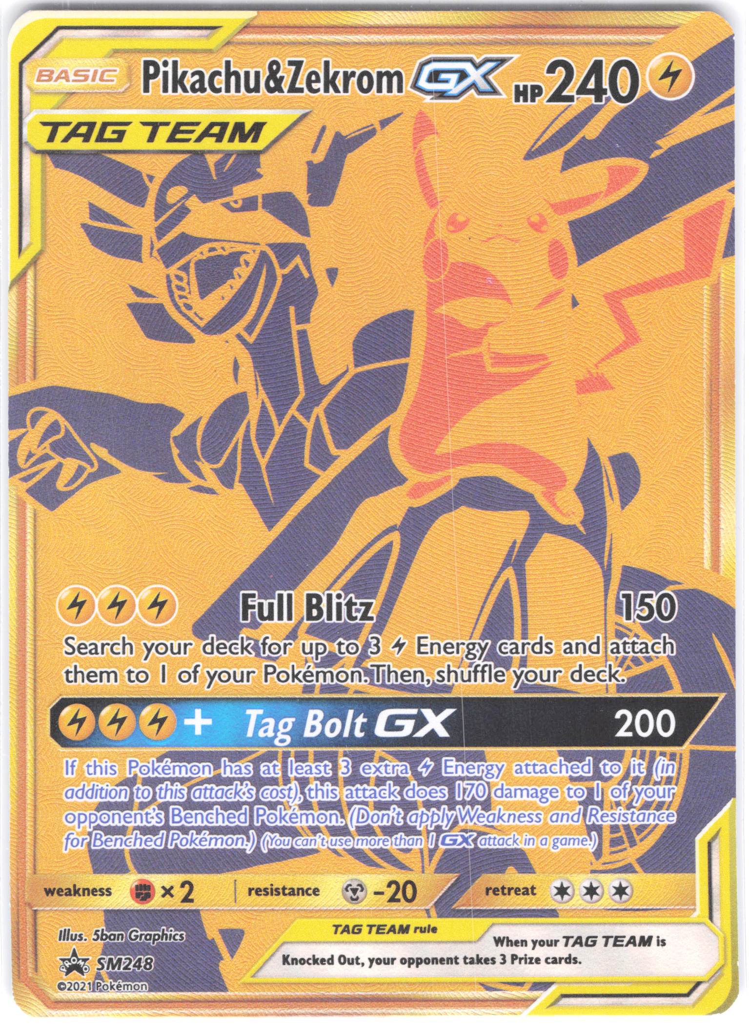 Pikachu & Zekrom GX Sun & Moon Promo Promo SM248