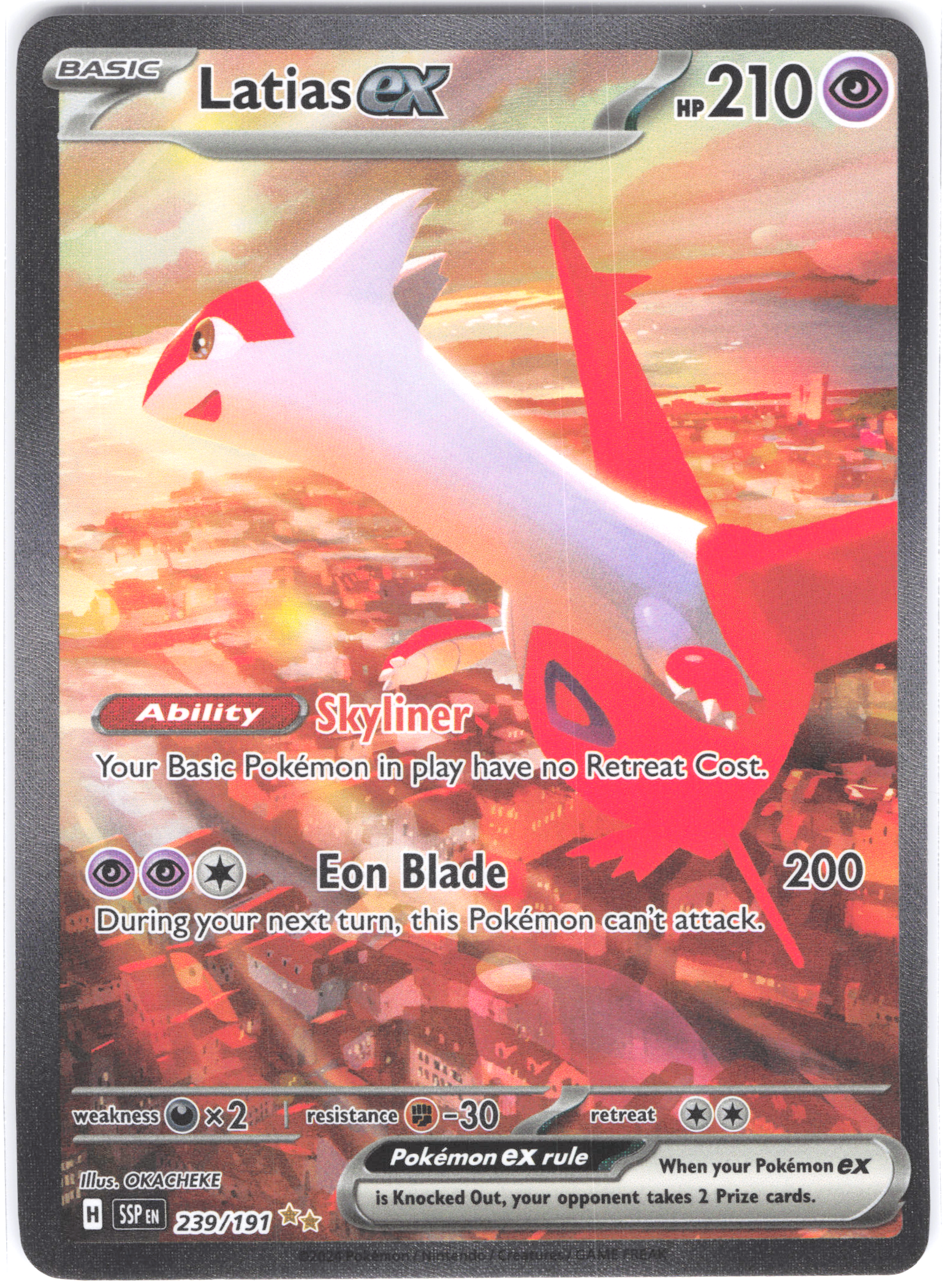 Latias ex Surging Sparks Special Illustration Rare 239/191