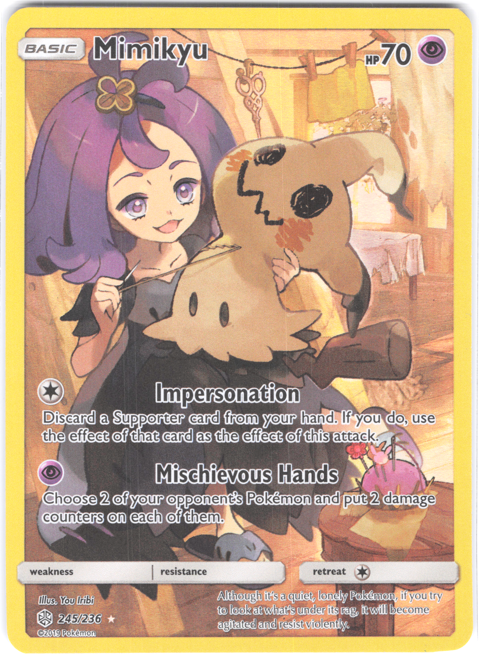 Mimikyu (Secret) Cosmic Eclipse Secret Rare 245/236