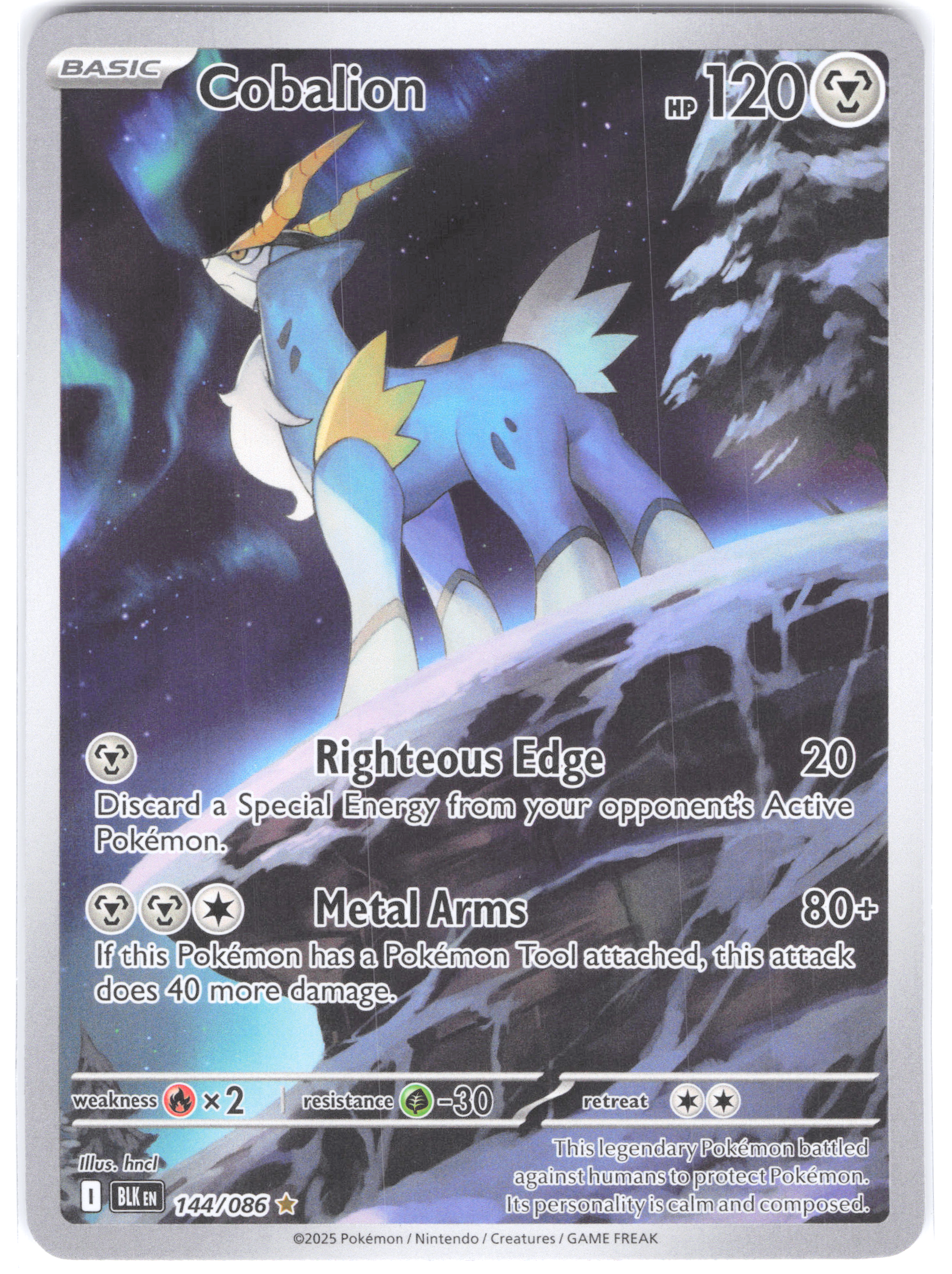 Cobalion Black Bolt Illustration Rare 144/086