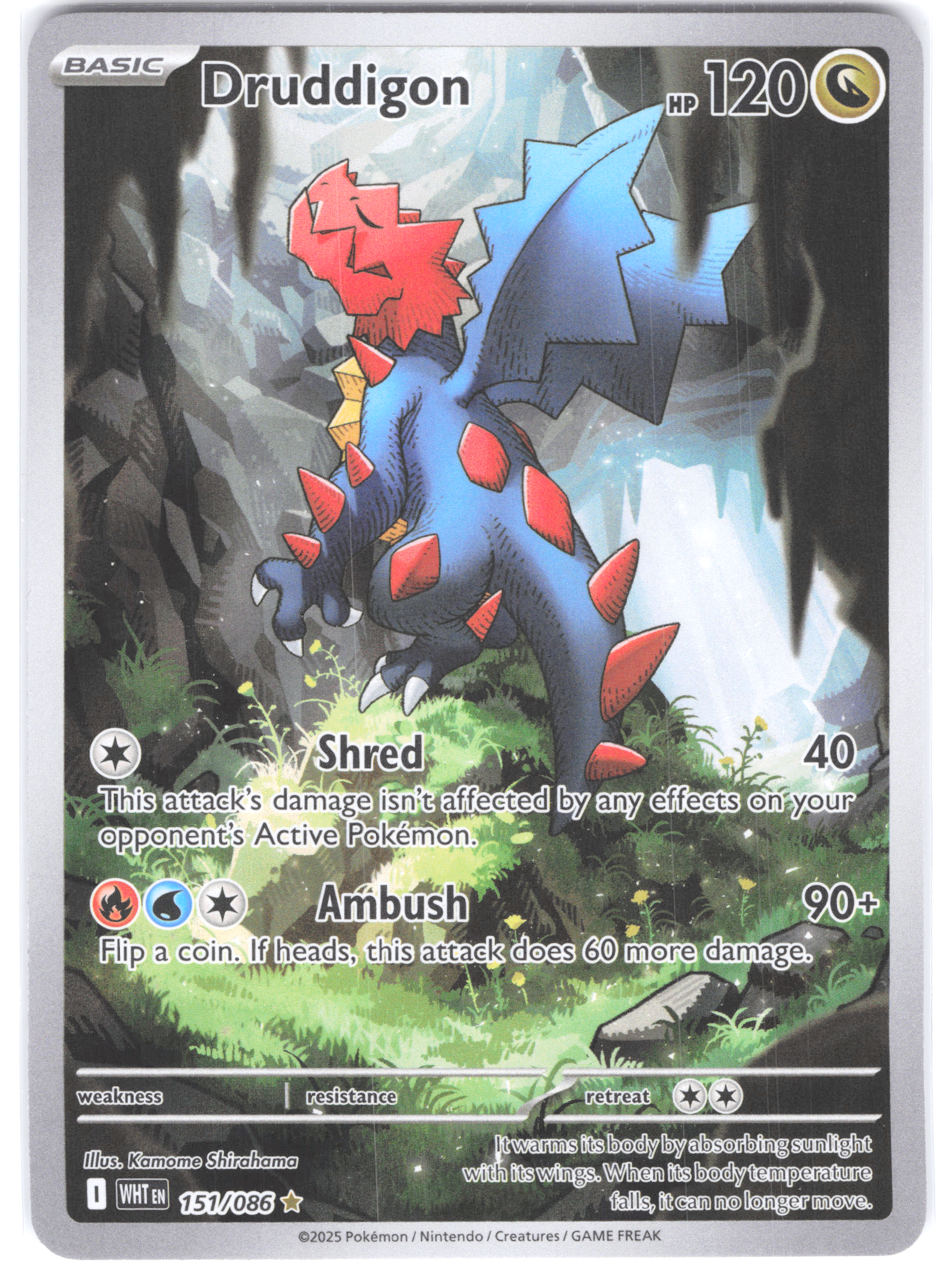 Druddigon White Flare Illustration Rare 151/086