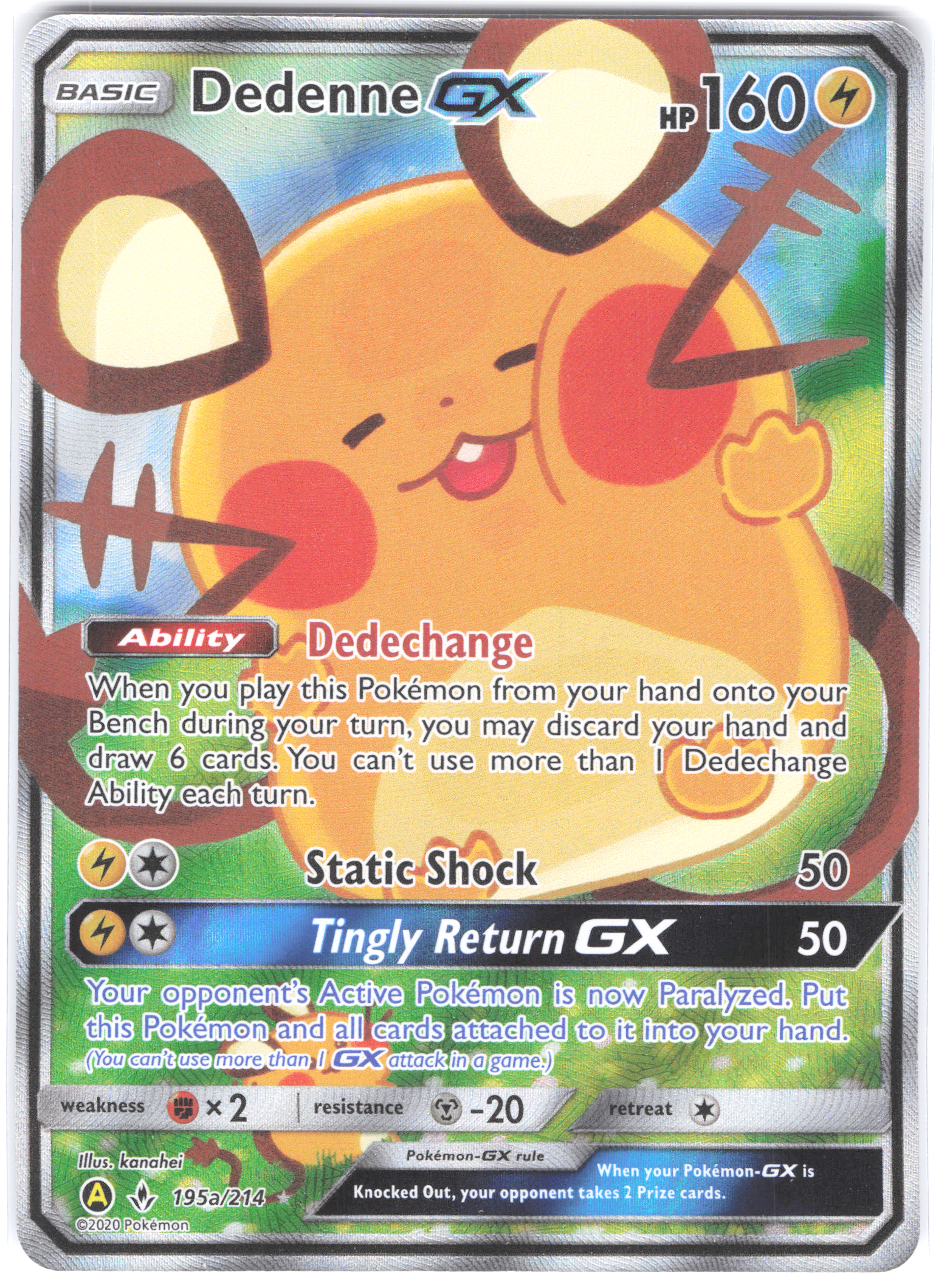 Dedenne GX Alternate Art Promos Promo 195a/214
