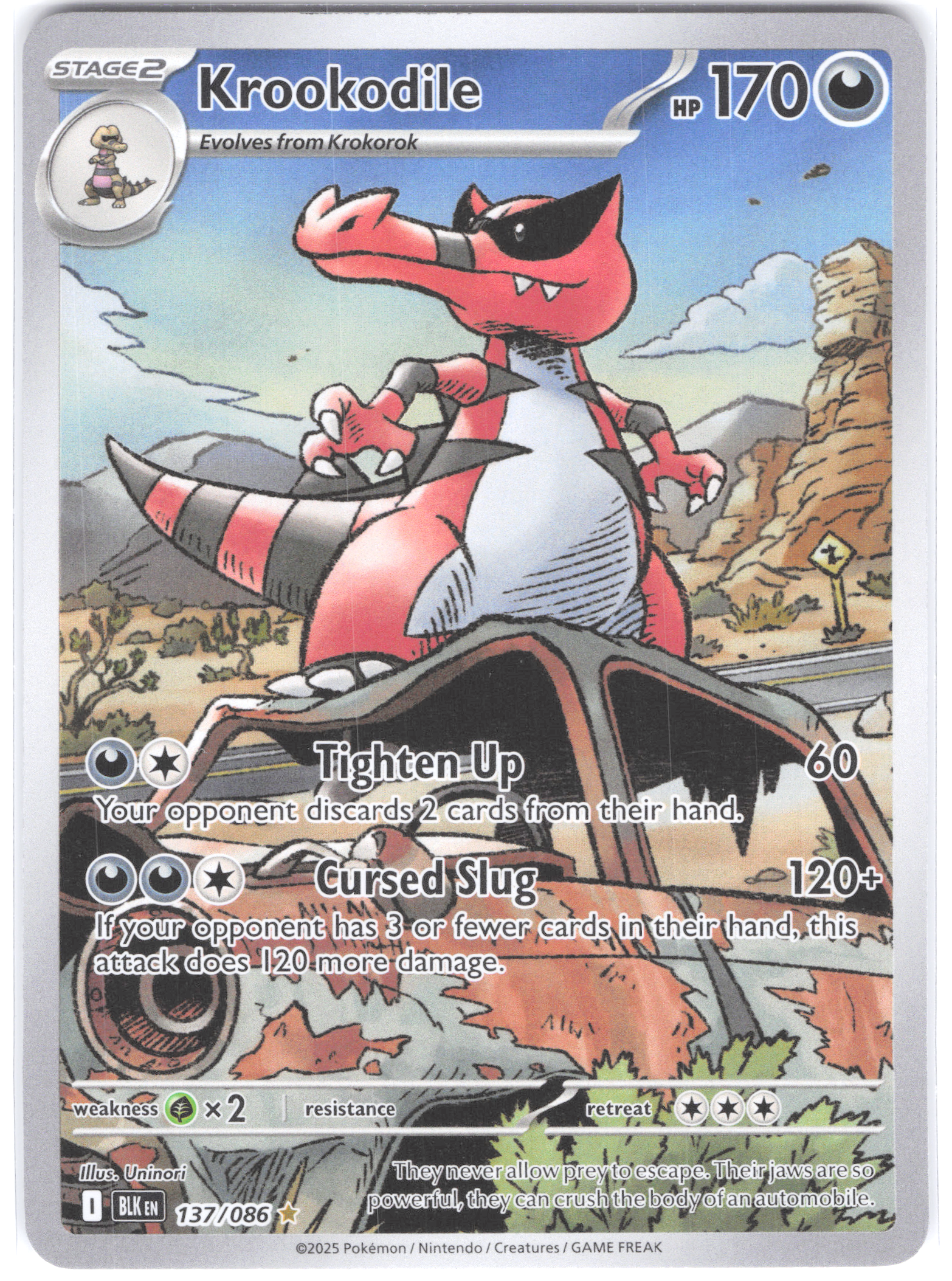 Krookodile Black Bolt Illustration Rare 137/086