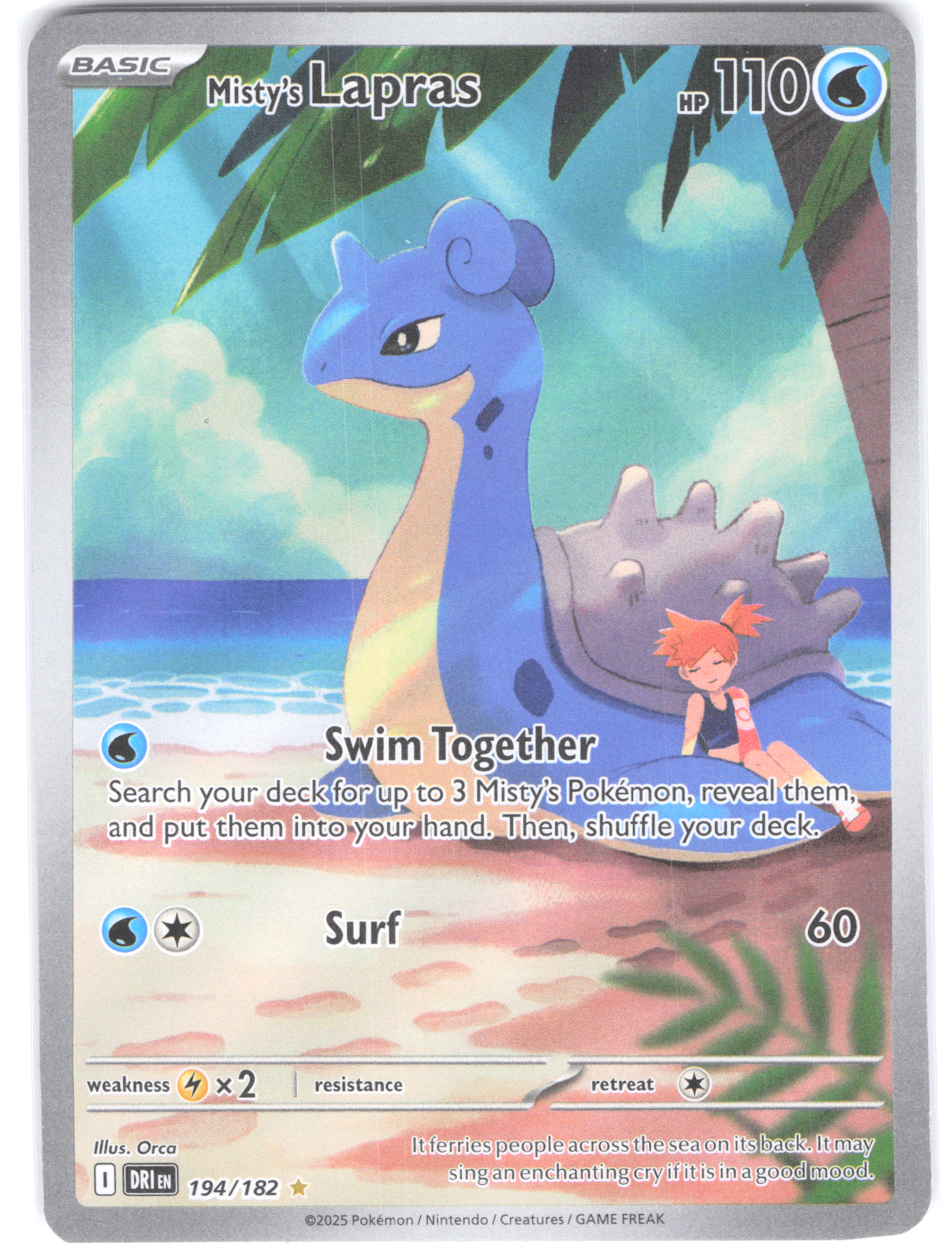 Misty's Lapras Destined Rivals Illustration Rare 194/182