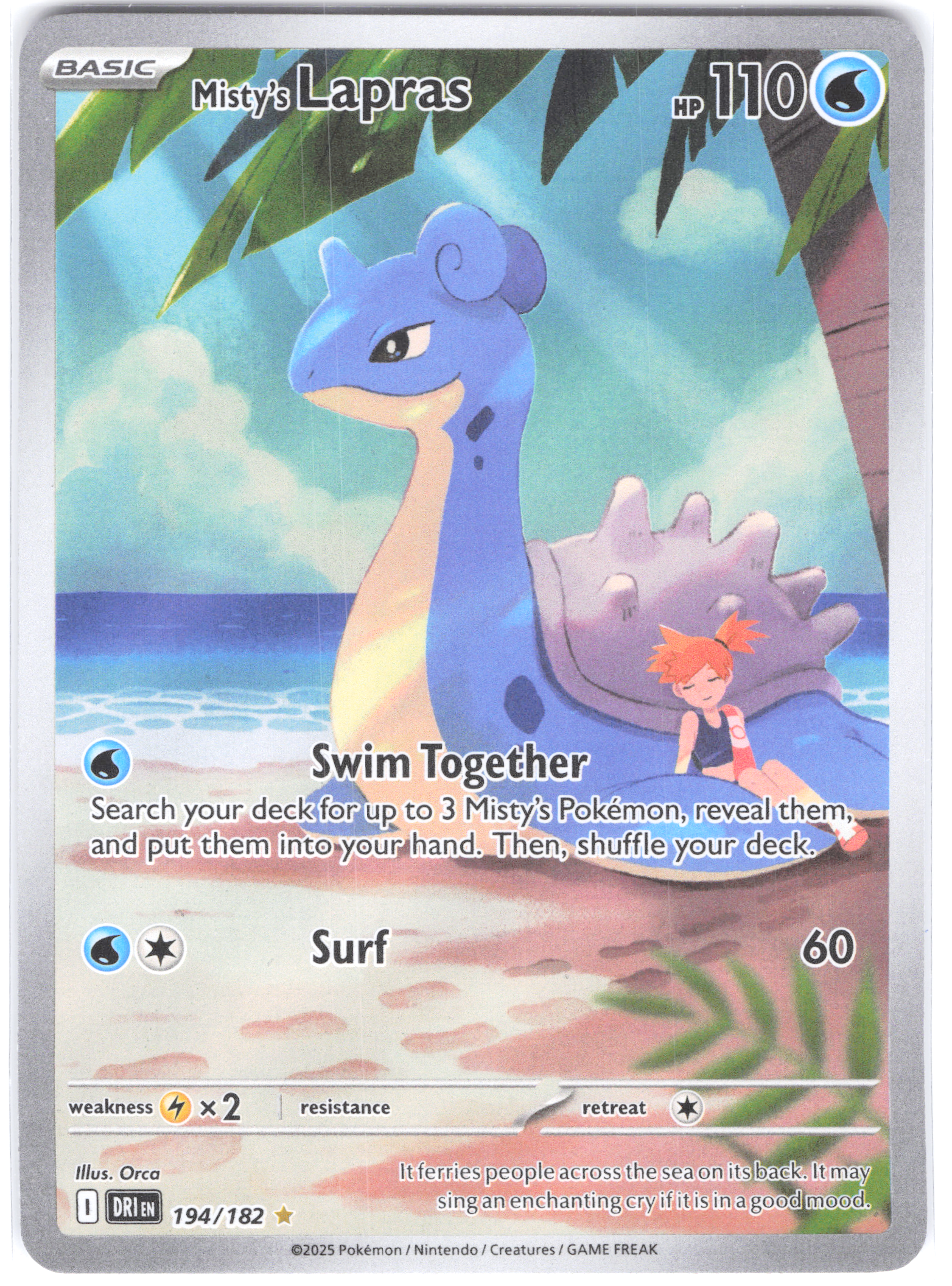 Misty's Lapras Destined Rivals Illustration Rare 194/182