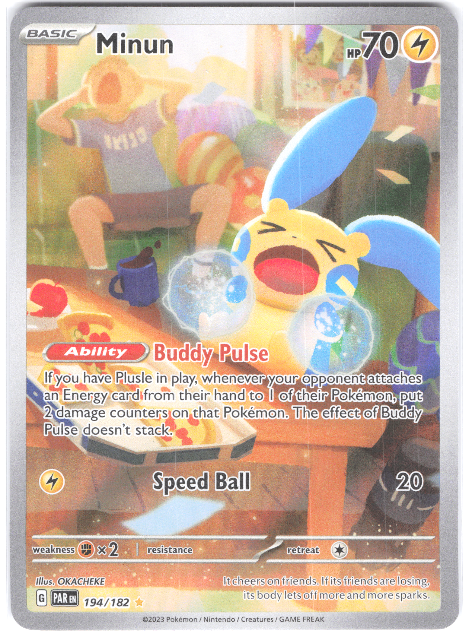Minun Paradox Rift Illustration Rare 194/182