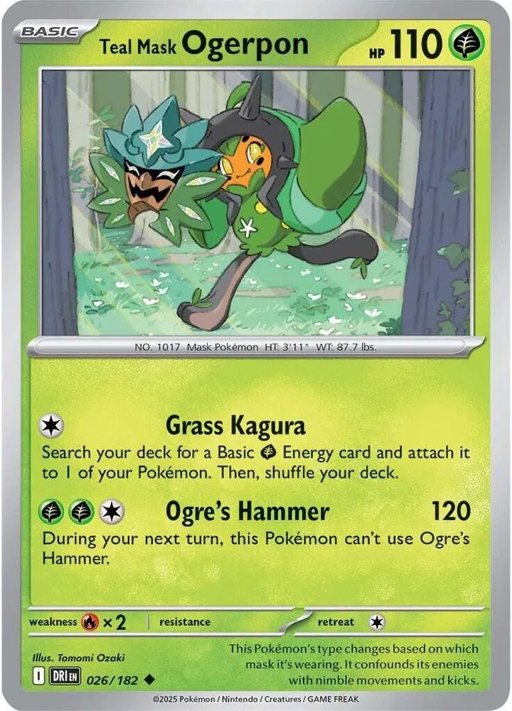 Teal Mask Ogerpon 026 - Destined Rivals by PokéPW on MYNTED