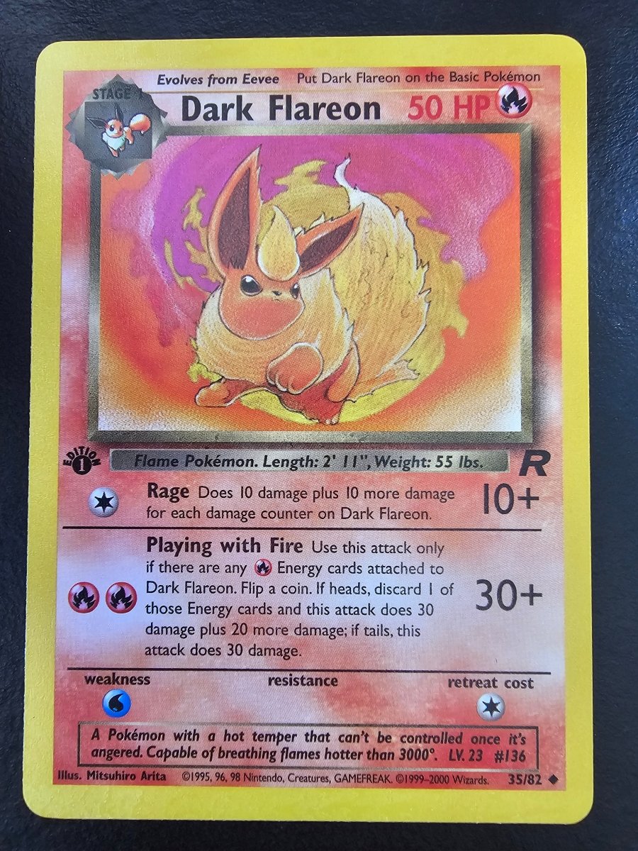 Team Rocket Dark Flareon 35 1st Edition - LP by PlayVault on MYNTED