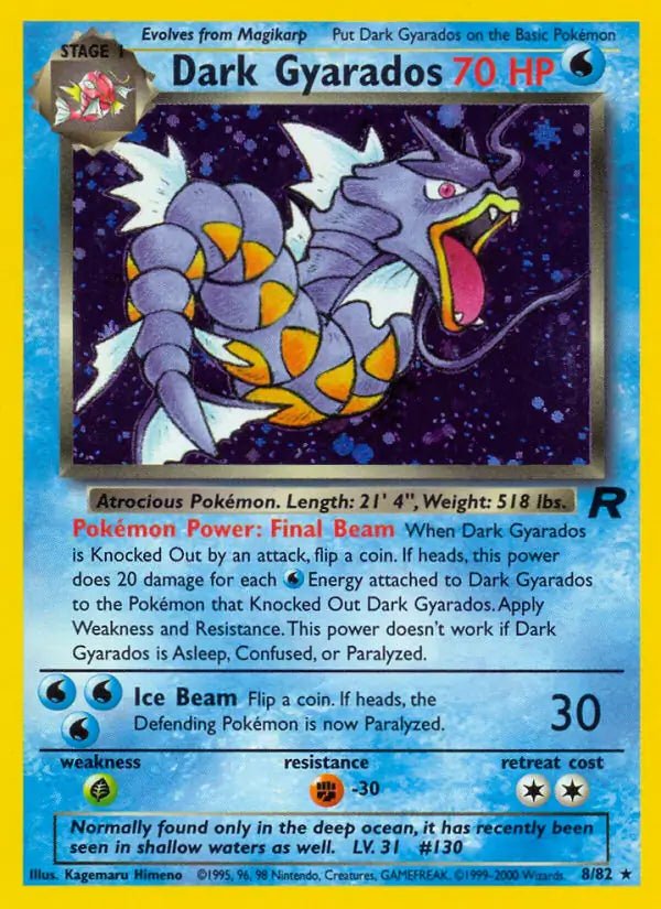 Team Rocket Dark Gyarados Holo 8 - MP by PlayVault on MYNTED