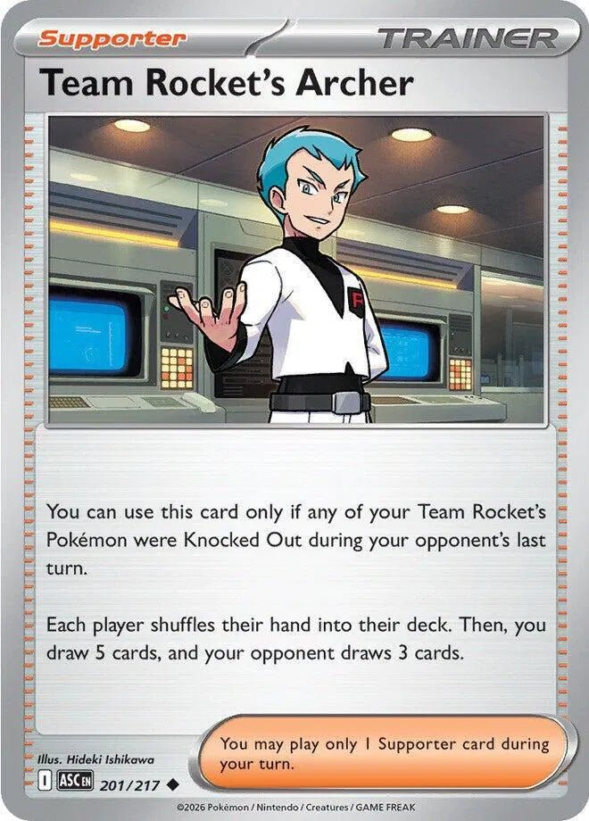 Team Rocket's Archer 201/217 - Ascended Heroes - Reverse Holofoil by Light Collectibles on MYNTED