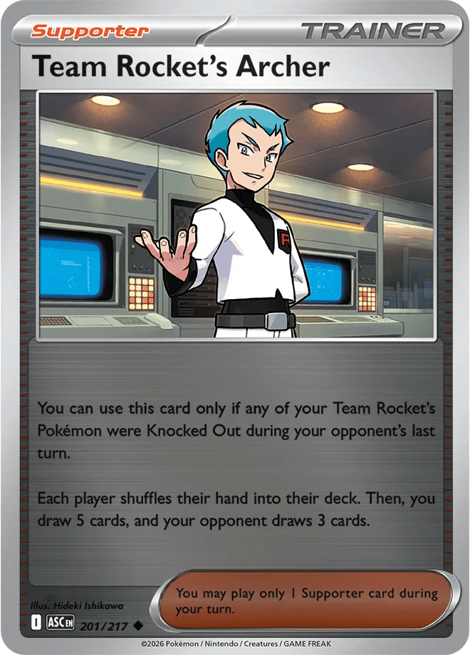 Team Rocket's Archer - 201/217 - Reverse Holofoil by The Archive Stop on MYNTED