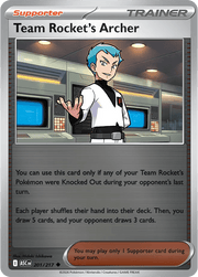 Team Rocket's Archer Ascended Heroes Uncommon • 201/217 Reverse Holofoil by Shark Pop Culture on MYNTED