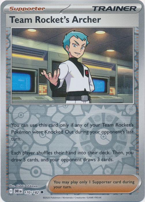 Team Rocket's Archer [Reverse Holo] 170 Pokemon Destined Rivals by Moe‘s Vault on MYNTED