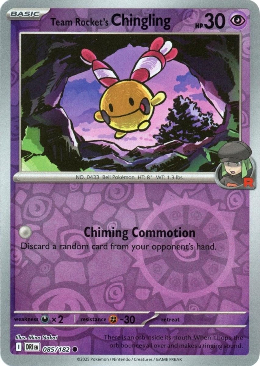 Team Rocket's Chingling [Reverse Holo] 85 Pokemon Destined Rivals by Moe‘s Vault on MYNTED