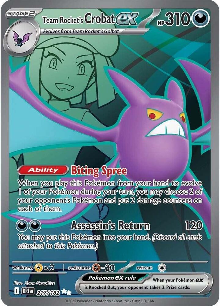 Team Rocket's Crobat ex - 217/182 - SV10: Destined Rivals (DRI) by Poké Dubai on MYNTED