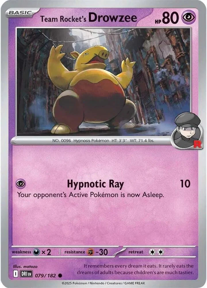 Team Rocket's Drowzee - 079/182 - Normal by The Archive Stop on MYNTED