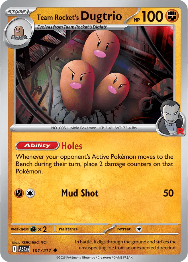 Team Rocket's Dugtrio Ascended Heroes Uncommon 101/217 by PokeMagic on MYNTED