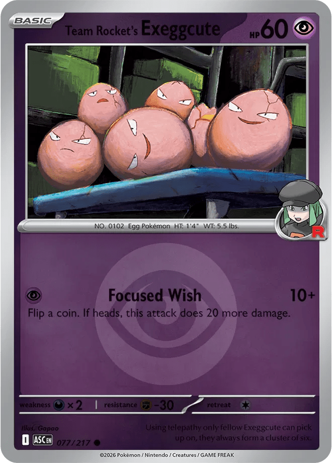 Team Rocket's exeggcute (Energy Symbol Pattern) 077/217 (Ascended Heroes) by Collectorbull on MYNTED