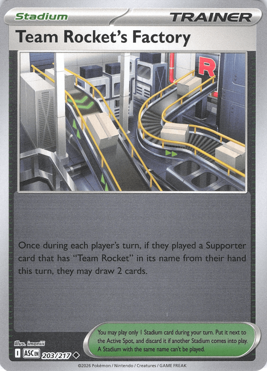 Team Rocket's Factory - 203/217 (Reverse Holo) ME: Ascended Heroes (ASC) by SAFAQATI on MYNTED