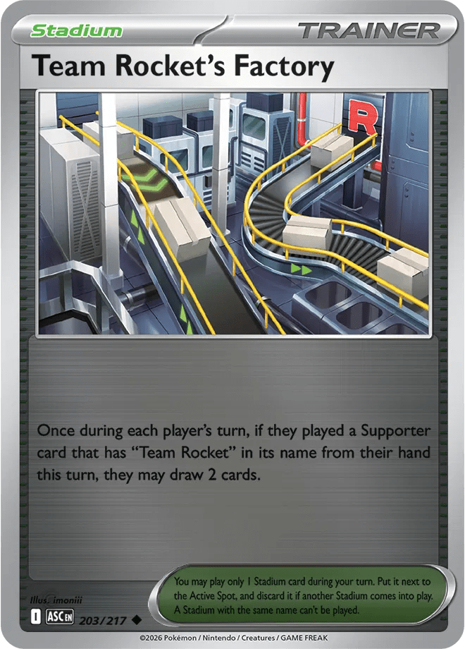Team Rocket's Factory Ascended Heroes Uncommon • 203/217 Reverse Holofoil by Shark Pop Culture on MYNTED