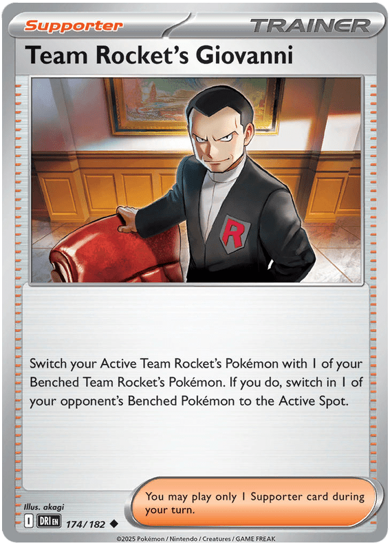 Team Rocket's Giovanni 174/182 Reverse Holo | Scarlet & Violet – Destined Rivals by Worth the XP on MYNTED