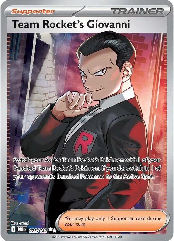 Team Rocket's Giovanni Destined Rivals Ultra Rare • 225/182 Holofoil by Marnie’s TCG on MYNTED