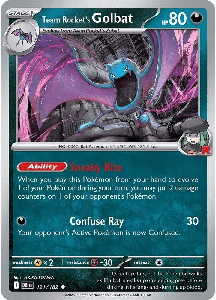 Team Rocket's Golbat 121 - Destined Rivals by PokéPW on MYNTED