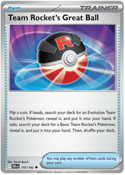 Team Rocket's Great Ball 175/182 Uncommon | Scarlet & Violet – Destined Rivals by Worth the XP on MYNTED