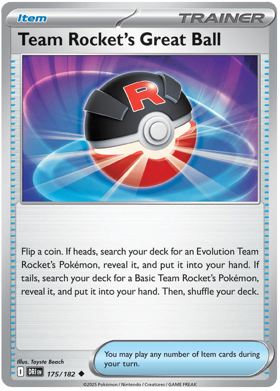 Team Rocket's Great Ball 175/182 Uncommon | Scarlet & Violet – Destined Rivals by Worth the XP on MYNTED