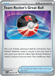 Team Rocket's Great Ball Ascended Heroes Uncommon 205/217 by PokeMagic on MYNTED