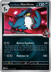 Team Rocket's Honchkrow (Energy Symbol Pattern) Ascended Heroes Rare 127/217 Reverse Holofoil by Fabio’s Black Box on MYNTED