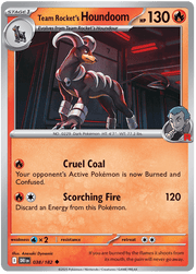 Team Rocket's Houndoom 038/182 Uncommon | Scarlet & Violet – Destined Rivals by Worth the XP on MYNTED