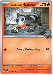 Team Rocket's Houndour 037/182 Common | Scarlet & Violet – Destined Rivals by Worth the XP on MYNTED