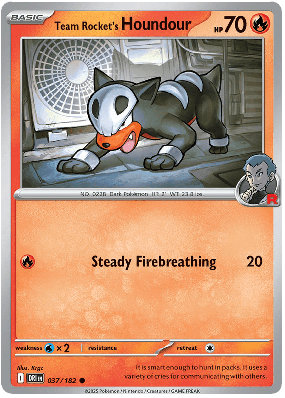 Team Rocket's Houndour 037/182 Common | Scarlet & Violet – Destined Rivals by Worth the XP on MYNTED