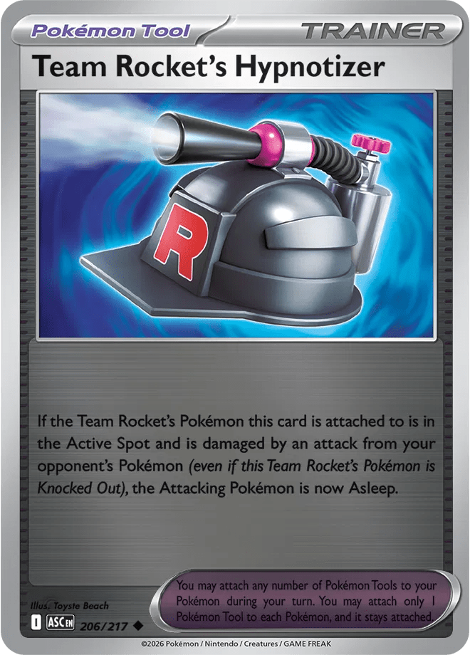 Team Rocket's Hypnotizer Ascended Heroes Uncommon • 206/217 Reverse Holofoil by Shark Pop Culture on MYNTED