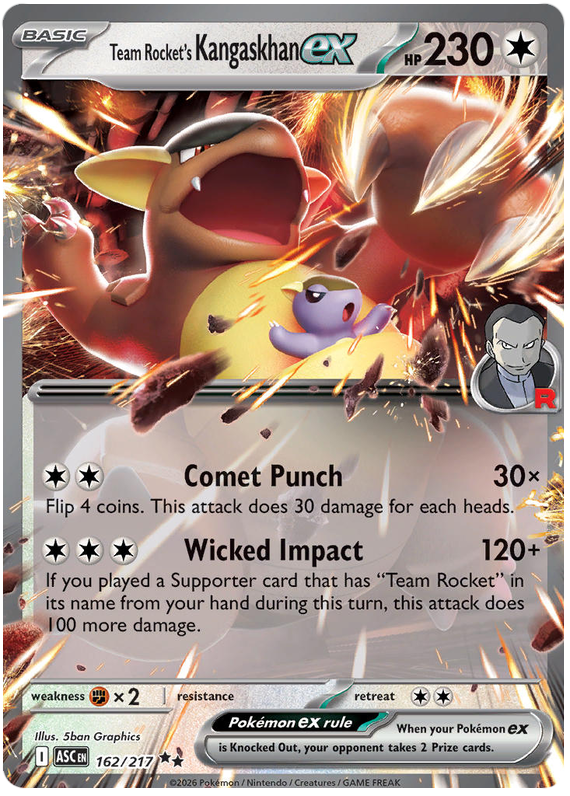 Team Rocket's Kangaskhan ex 162/217 Double Rare | Mega Evolution – Ascended Heroes by Worth the XP on MYNTED