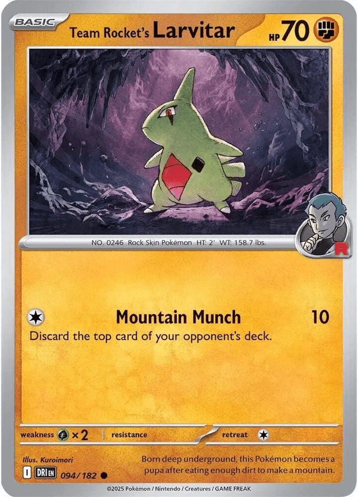 Team Rocket's Larvitar 094 - Destined Rivals by PokéPW on MYNTED