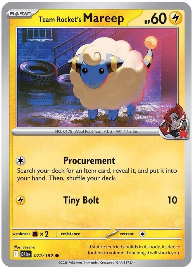 Team Rocket's Mareep 072 - Destined Rivals by PokéPW on MYNTED