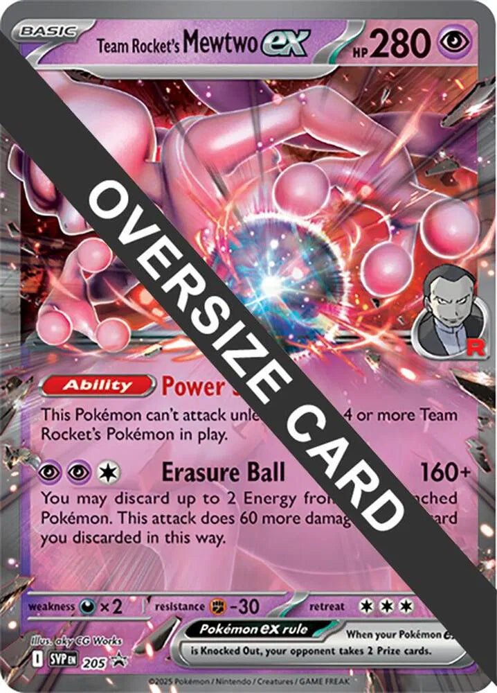 Team Rocket's MewTwo EX - 205 Promo - Jumbo Card by The Archive Stop on MYNTED