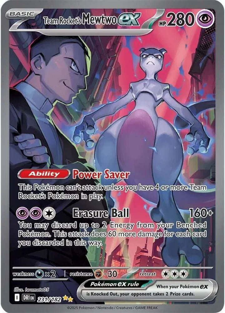Team Rocket's Mewtwo EX 231/182 - Destined Rivals - Special Illustration Rare by Light Collectibles on MYNTED