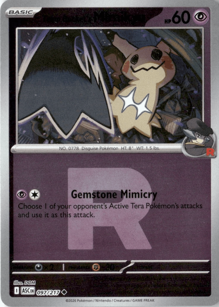 Team Rocket's Mimikyu - 097/217 (Team Rocket) - ME: Ascended Heroes (ASC) by SAFAQATI on MYNTED