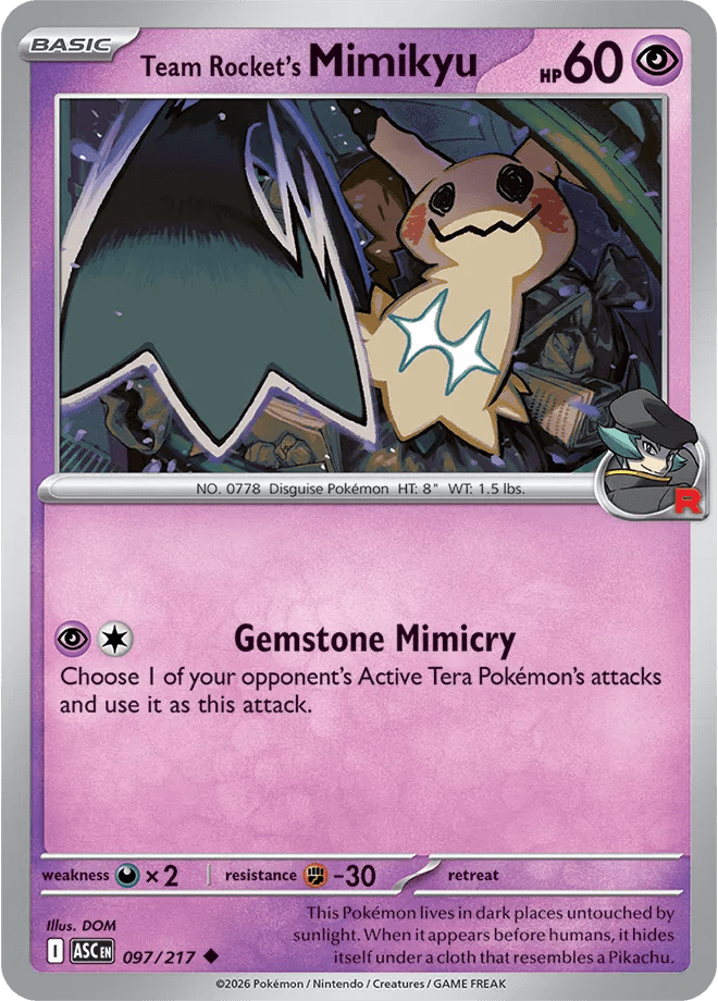 Team Rocket's Mimikyu Ascended Heroes Uncommon 097/217 by PokeMagic on MYNTED